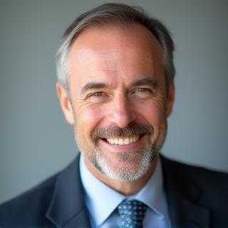 Portrait of Klaus Müller, a satisfied freelancer from Germany.